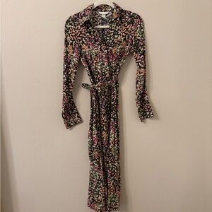 H&M Multicolor Floral Long Sleeve Dress